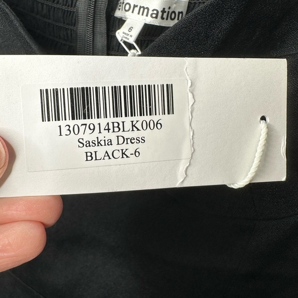 NWT Reformation Saskia Dress Black Size 6 SOLD OUT - Picture 6 of 8